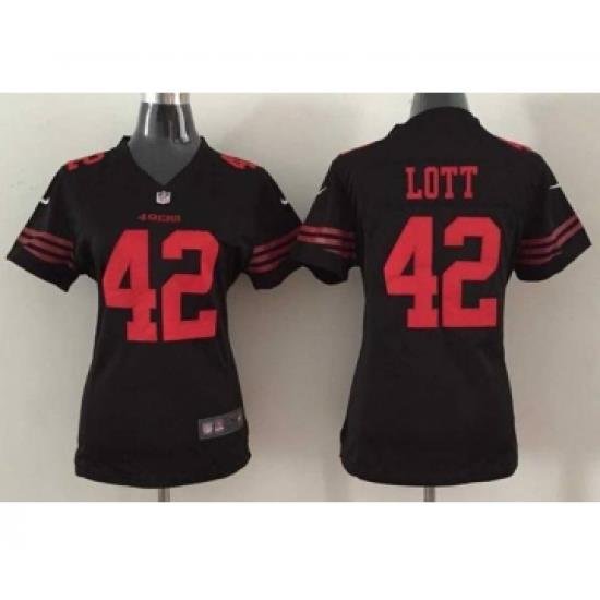 nike women nfl jerseys san francisco 49ers 42 lott black[nike]