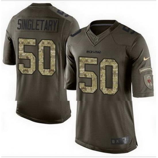 Nike Chicago Bears #50 Mike Singletary Green Mens Stitched NFL Limited Salute to Service Jersey