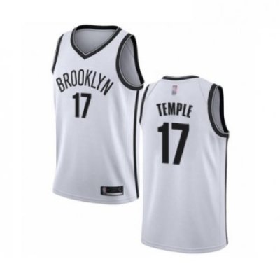 Youth Brooklyn Nets 17 Garrett Temple Swingman White Basketball Jersey Association Edition