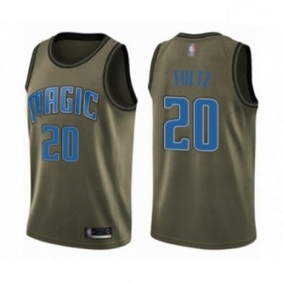 Mens Orlando Magic 20 Markelle Fultz Swingman Green Salute to Service Basketball Jersey