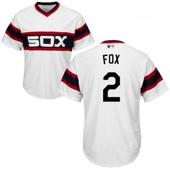 Youth Majestic Chicago White Sox 2 Nellie Fox Authentic White 2013 Alternate Home Cool Base MLB Jersey