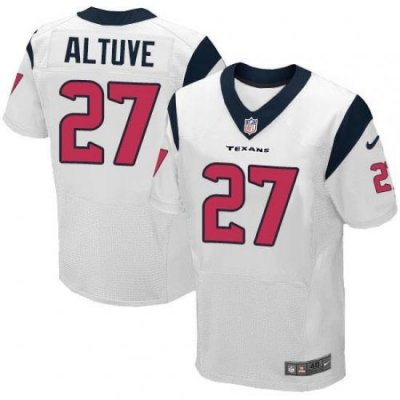 Nike Texans #27 Jose Altuve White Mens Stitched NFL Elite Jersey