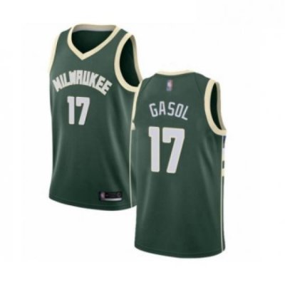 Youth Milwaukee Bucks 17 Pau Gasol Swingman Green Basketball Jersey Icon Edition