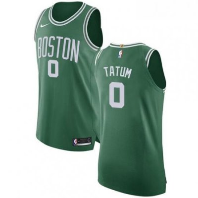 Youth Nike Boston Celtics 0 Jayson Tatum Authentic GreenWhite No Road NBA Jersey Icon Edition