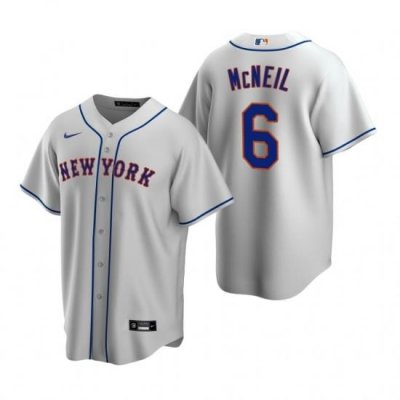 Mens Nike NeW York Mets 6 Jeff McNeil Gray Road Stitched Baseball Jersey