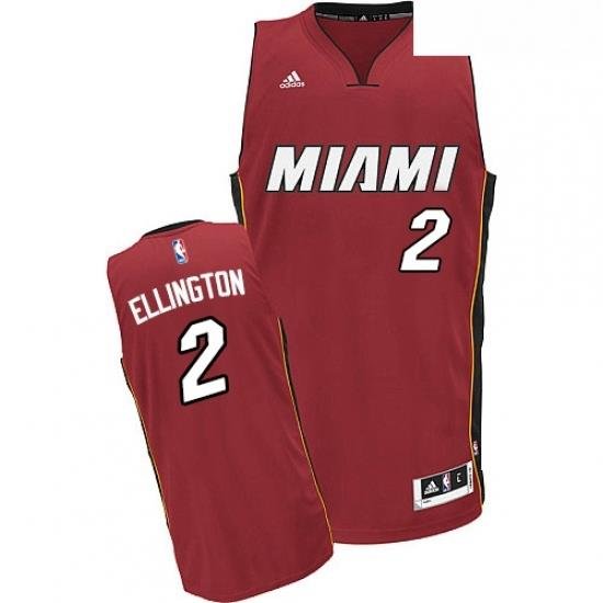 Mens Adidas Miami Heat 2 Wayne Ellington Swingman Red Alternate NBA Jersey