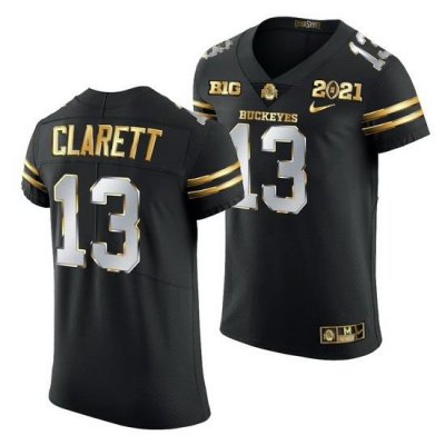 Ohio State Buckeyes Maurice Clarett Black 2021 College Football Playoff Championship Golden Authentic Jersey