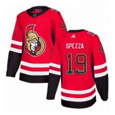 Mens Adidas Ottawa Senators 19 Jason Spezza Authentic Red Drift Fashion NHL Jersey