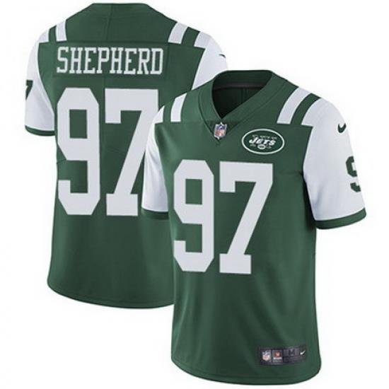 Nike Jets #97 Nathan Shepherd Green Team Color Mens Stitched NFL Vapor Untouchable Limited Jersey