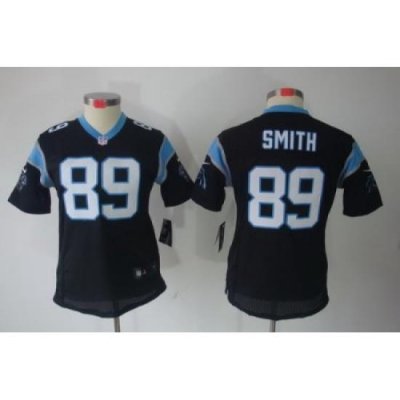 Women Nike Carolina Panthers #89 Steve Smith Black[Women Limited Jerseys]