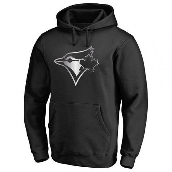 Men MLB Toronto Blue Jays Platinum Collection Pullover Hoodie Black