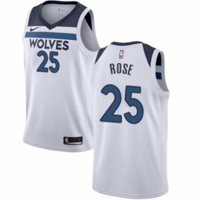 Womens Nike Minnesota Timberwolves 25 Derrick Rose Swingman White NBA Jersey Association Edition