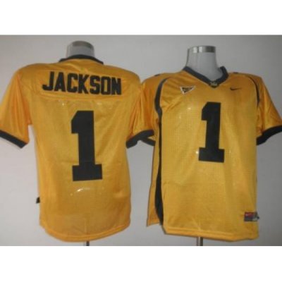 Golden Bears #1 DeSean Jackson Gold Embroidered NCAA Jersey