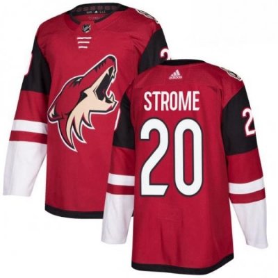 Mens Adidas Arizona Coyotes 20 Dylan Strome Premier Burgundy Red Home NHL Jersey