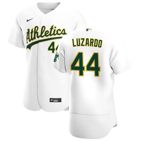 Oakland Athletics 44 Jesus Luzardo Men Nike White Home 2020 Authentic Player MLB Jersey