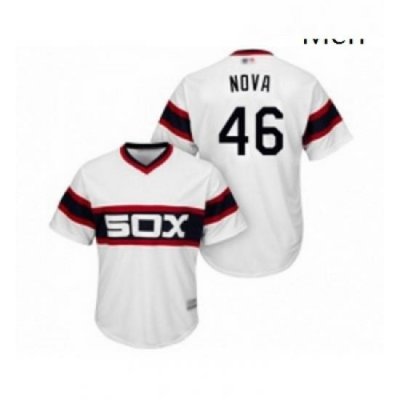 Mens Chicago White Sox 46 Ivan Nova Replica White 2013 Alternate Home Cool Base Baseball Jersey