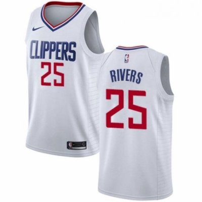 Womens Nike Los Angeles Clippers 25 Austin Rivers Authentic White NBA Jersey Association Edition