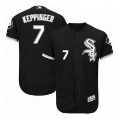 Mens Majestic Chicago White Sox 7 Jeff Keppinger Black Flexbase Authentic Collection MLB Jersey