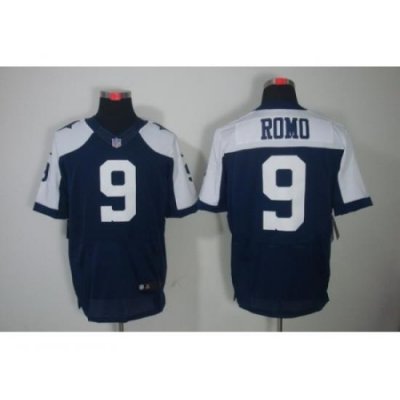 Nike Dallas CoWboys 9 Tony Romo Blue Elite Thankgivings NFL Jersey