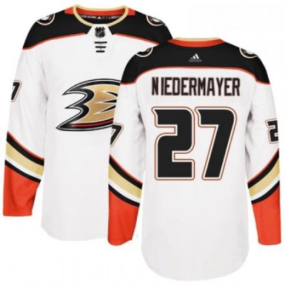 Youth Adidas Anaheim Ducks 27 Scott Niedermayer Authentic White Away NHL Jersey