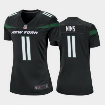 women denzel mims new york jets black game jersey