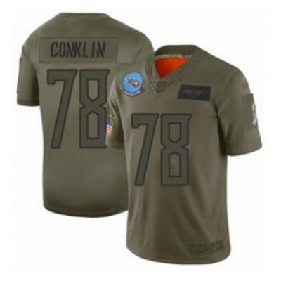 Men Tennessee Titans 78 Jack Conklin Limited Camo 2019 Salute to Service Football Jersey