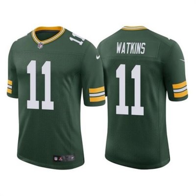 Men Green Bay Packers 11 Sammy Watkins Green Stitched Football Jersey