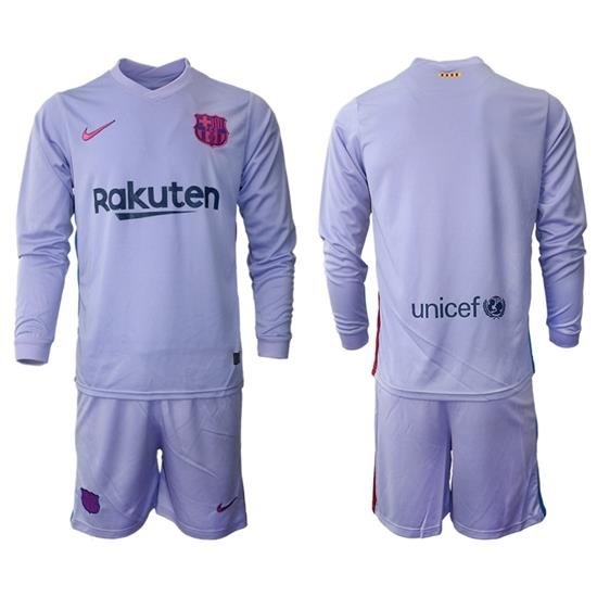 Men Barcelona Long Sleeve Soccer Jerseys 559