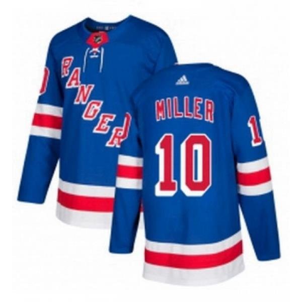 Mens Adidas New York Rangers 10 JT Miller Authentic Royal Blue Home NHL Jersey