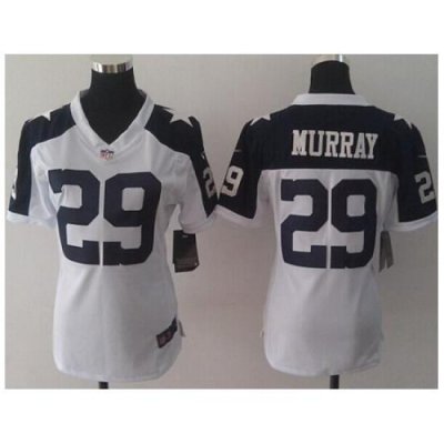 Women's Nike Dallas Cowboys #29 DeMarco Murray White Thanksgiving Throwback Stitched Jersey