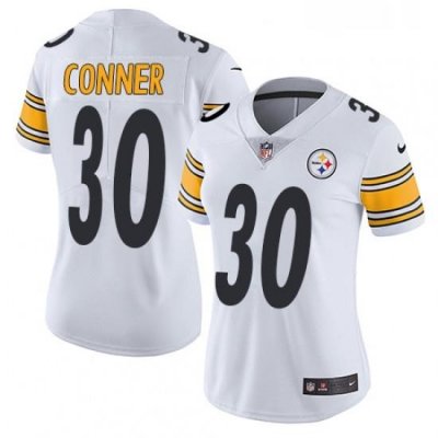 Womens Nike Pittsburgh Steelers 30 James Conner White Vapor Untouchable Limited Player NFL Jersey