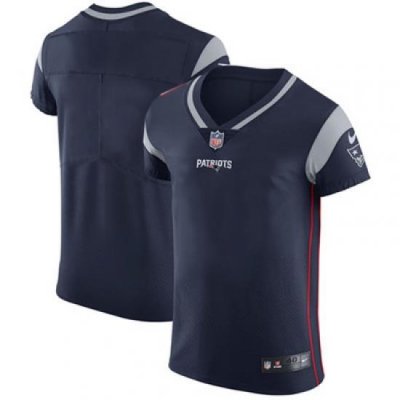 Men Nike Patriots Blank Navy Blue Team Color Stitched NFL Vapor Untouchable Elite Jersey