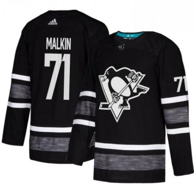 Mens Adidas Pittsburgh Penguins 71 Evgeni Malkin Black 2019 All Star Game Parley Authentic Stitched NHL Jersey