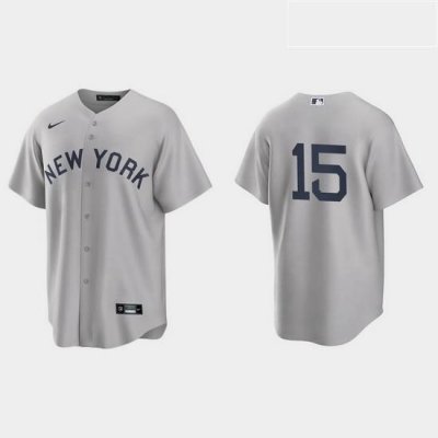 Men NeW York Yankees 15 Thurman Munson Men Nike Gray 2021 Field of Dreams Game MLB Jersey