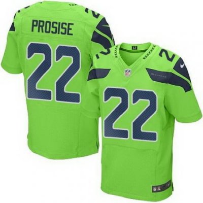 Nike Seahawks #22 C J Prosise Green Mens Stitched NFL Elite Rush Jersey