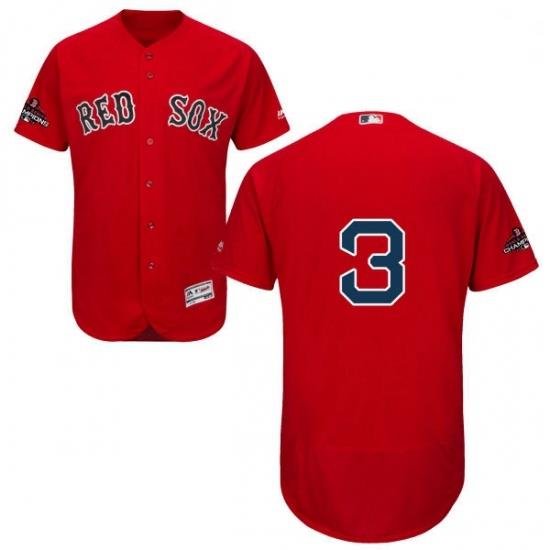 Mens Majestic Boston Red Sox 3 Jimmie Foxx Red Alternate Flex Base Authentic Collection 2018 World Series Jersey