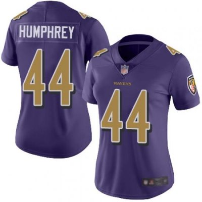 Ravens 44 Marlon Humphrey Purple Women Stitched Football Limited Rush Jersey