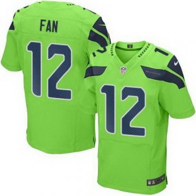 Nike Seahawks #12 Fan Green Mens Stitched NFL Elite Rush Jersey