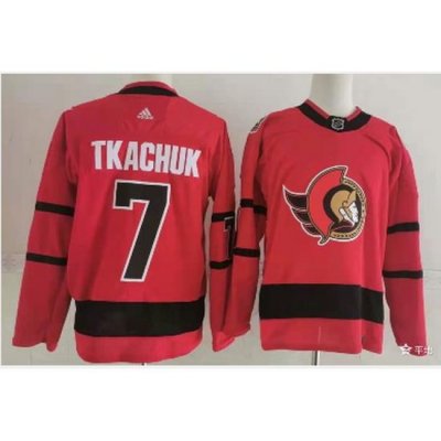 Ottawa Senators 7 Brady Tkachuk Red Men Adidas 2020 21 Reverse Retro Alternate NHL Jersey