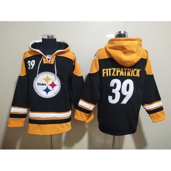 NFL Men Pittsburgh Steelers 39 Minkah Fitzpatrick Stitched Hoodie