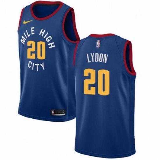 Mens Nike Denver Nuggets 20 Tyler Lydon Swingman Light Blue Alternate NBA Jersey Statement Edition