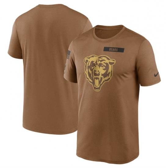 Men Chicago Bears 2023 Brown Salute To Service Legend Performance T Shirt