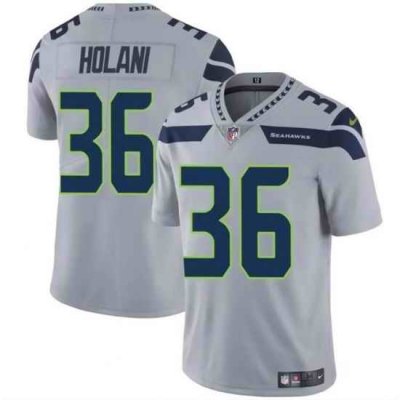 Youth Seattle Seahawks 36 George Holani Grey Vapor Limited Stitched Football Jersey