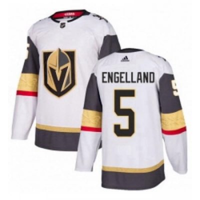 Youth Adidas Vegas Golden Knights 5 Deryk Engelland Authentic White Away NHL Jersey