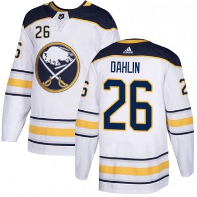 Youth Adidas Buffalo Sabres 26 Rasmus Dahlin Authentic White Away NHL Jersey