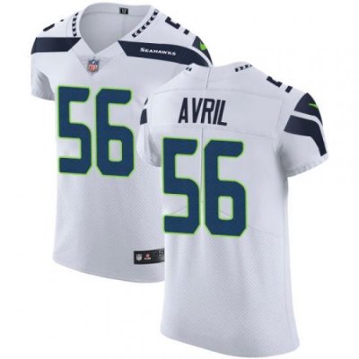 Nike Seahawks #56 Cliff Avril White Mens Stitched NFL Vapor Untouchable Elite Jersey