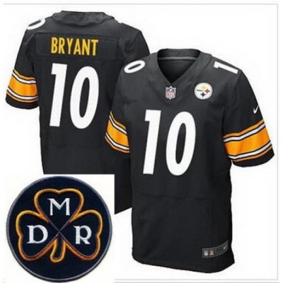 Men's Nike Pittsburgh Steelers #10 Martavis Bryant Black Team Color NFL Elite MDR Dan Rooney Patch Jersey