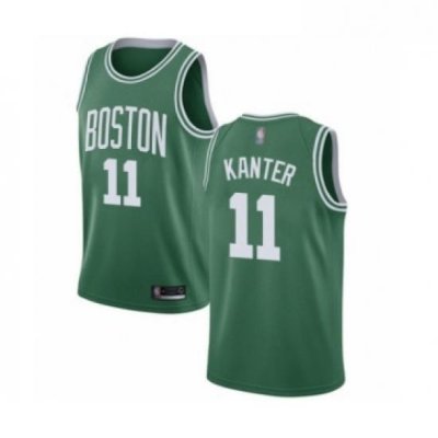 Youth Boston Celtics 11 Enes Kanter Swingman GreenWhite No Road Basketball Jersey Icon Edition