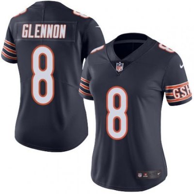 Nike Bears #8 Mike Glennon Navy Blue Team Color Womens Stitched NFL Vapor Untouchable Limited Jersey