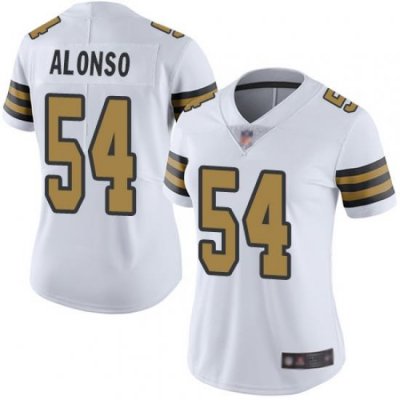 Women Saints 54 Kiko Alonso White Vapor Untouchable Rush Limited Football Jersey